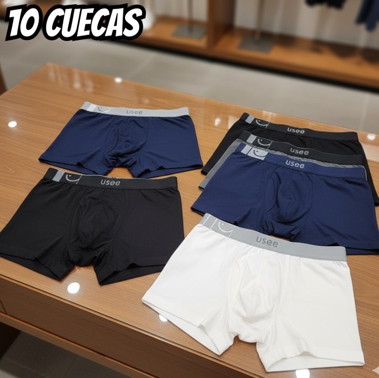 Kit Com 10 Cuecas Boxer Algodão Adulto Usee Brasil na Amazon