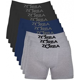 Kit com 10 Cuecas Zorba Boxer Algodão Sem Costura 781 na Amazon
