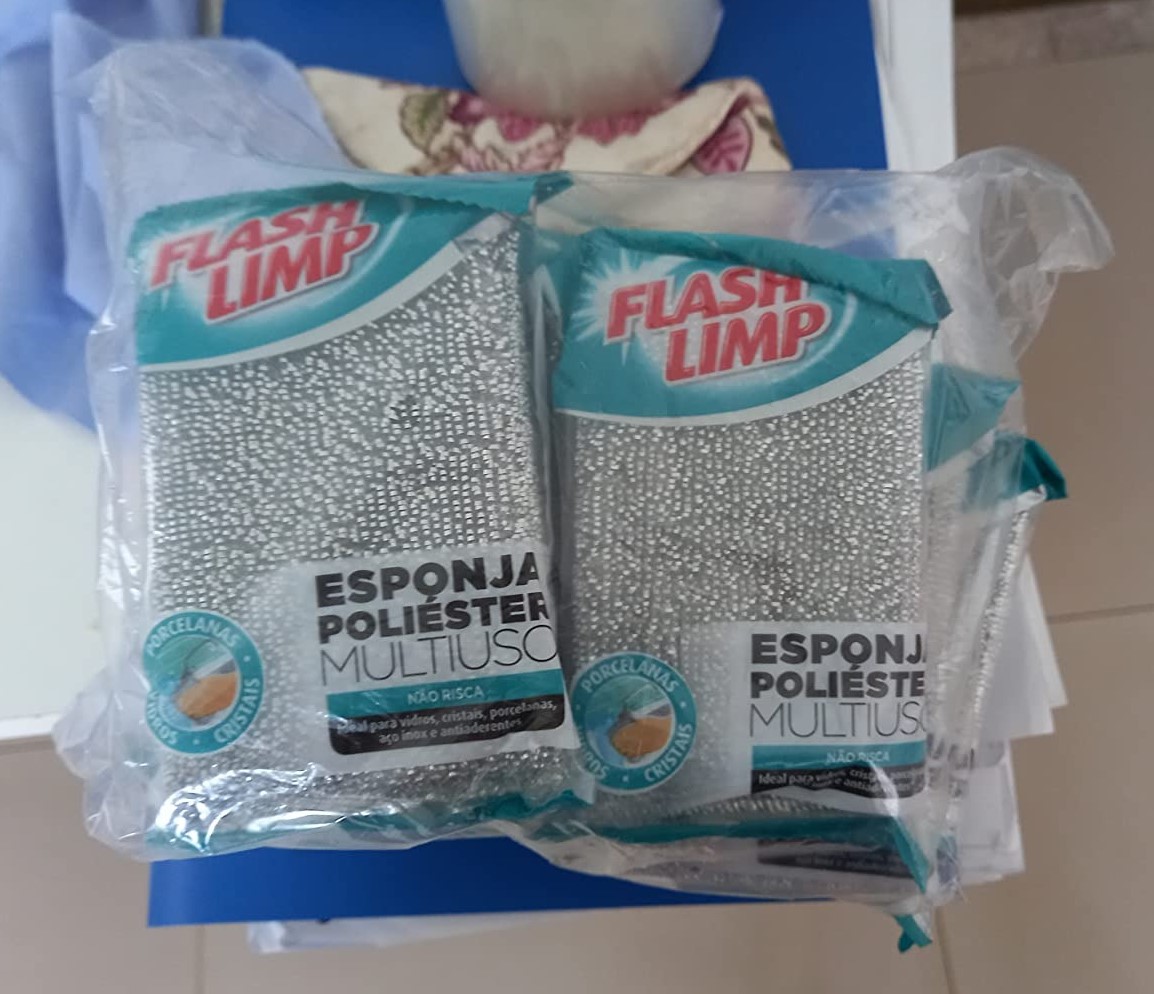Kit com 10 Esponjas Multiuso Poliéster, limpa sem riscar, EP1416360-10, Flash Limp na Amazon