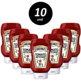 Kit com 10 Ketchup Heinz Tradicional - 397g na Ponto
