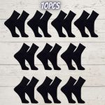 Kit com 10 Pares de Meia Cano Alto Longo Sport Preta Algodão na Casas Bahia