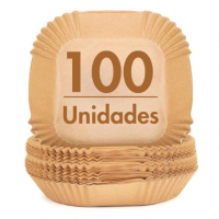 Kit Com 100 Formas De Papel Para AirFryer Descartável Quadrada Antiaderente Premium na Amazon