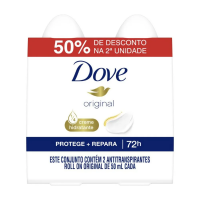 Kit Com 2 Antitranspirante Dove Rollon Original 50ml na Pague Menos