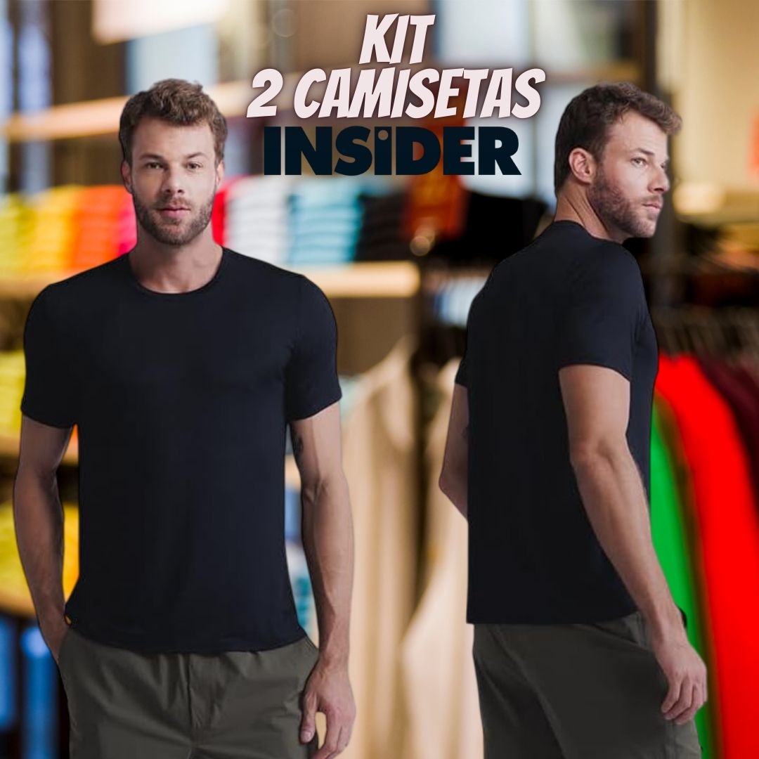 Kit com 2 Camisetas Daily T-shirt Insider Masculino na Amazon