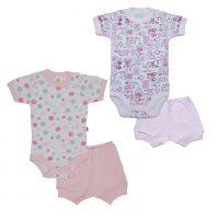 Kit Com 2 Conjuntos - Body E Calça Para Bebês (100% Algodão) na Shopee