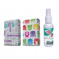 Kit Com 2 Esponjas Microfibra E 1 Limpa Telas Spray 120ml, Estampas Sortidas, Flash Limp na Amazon