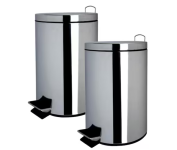 Kit com 2 Lixeiras Inox 5 Litros na Casas Bahia