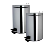 Kit com 2 Lixeiras Inox 5 Litros na Casas Bahia