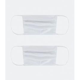Kit com 2 Máscaras de Tecido Lisa Branco na Lojas Renner