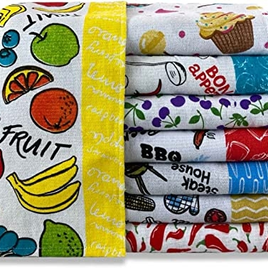 Kit Com 20 Panos de Copa/Prato Atoalhado 40x60cm Sortidos na Amazon