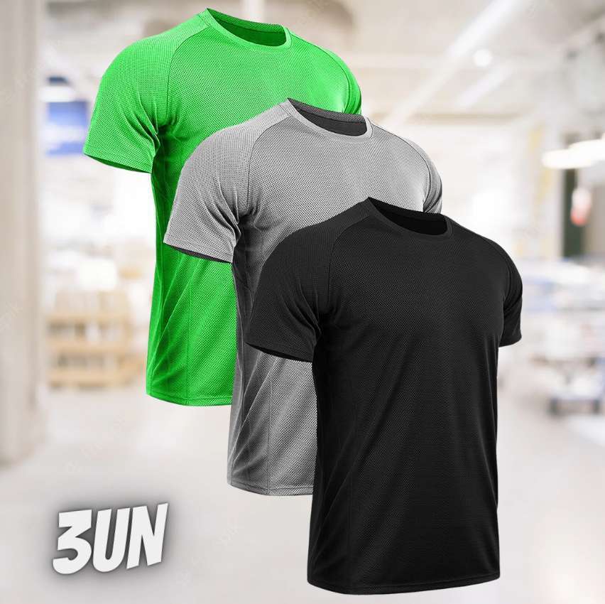 Kit com 3 Camisetas Masculinas Dry Fit Básicas Academia Treino Exercício – Slim Fitness na Amazon