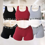 Kit com 3 Conjuntos Top + Short Algodão Penteado na Amazon