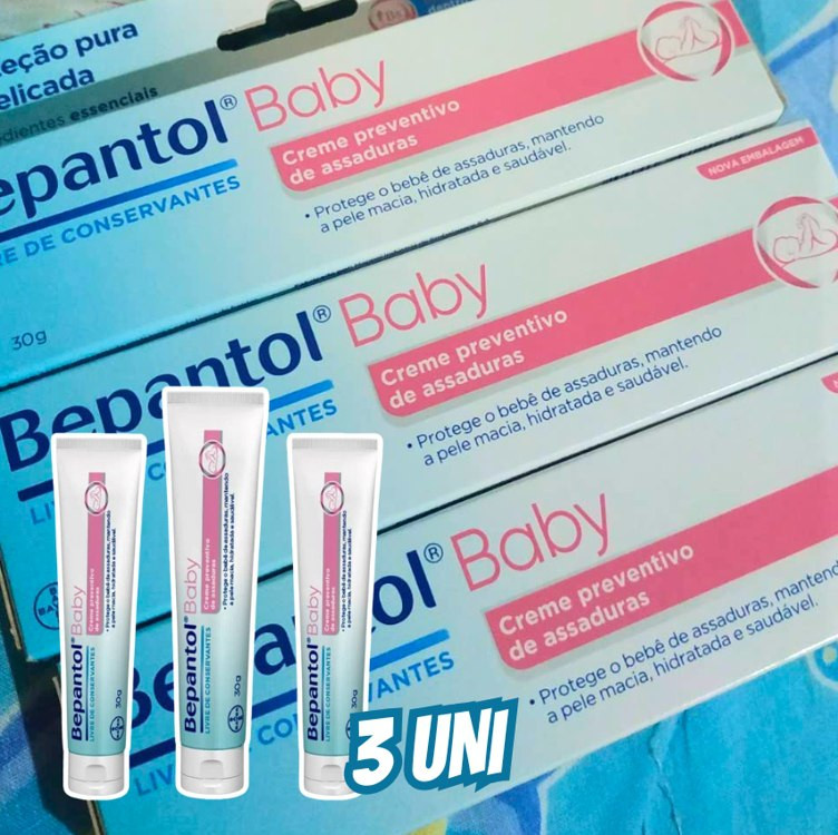 Kit com 3 Cremes de Assadura Proteção Delicada 30gr Bepantol na Amazon
