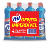 Kit com 4 Limpadores Veja Gold Multiuso Original – 500ml na Amazon