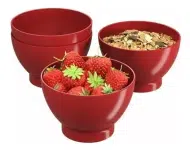 Kit com 4 Peças Cumbuca, 500Ml, Vermelho na Amazon