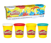 Kit com 4 potes de Massinha de Modelar Infantil – Cores variadas na Amazon