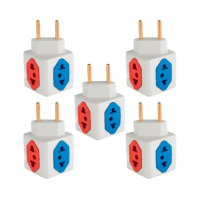 KIT Com 5 Adaptadores Benjamim Cubo 3D Com 3 Entradas De Tomada 10 Amperes na Amazon