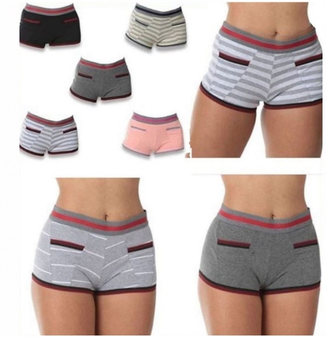 Kit com 5 Calcinha Short Algodão Penteado Mauí na Amazon