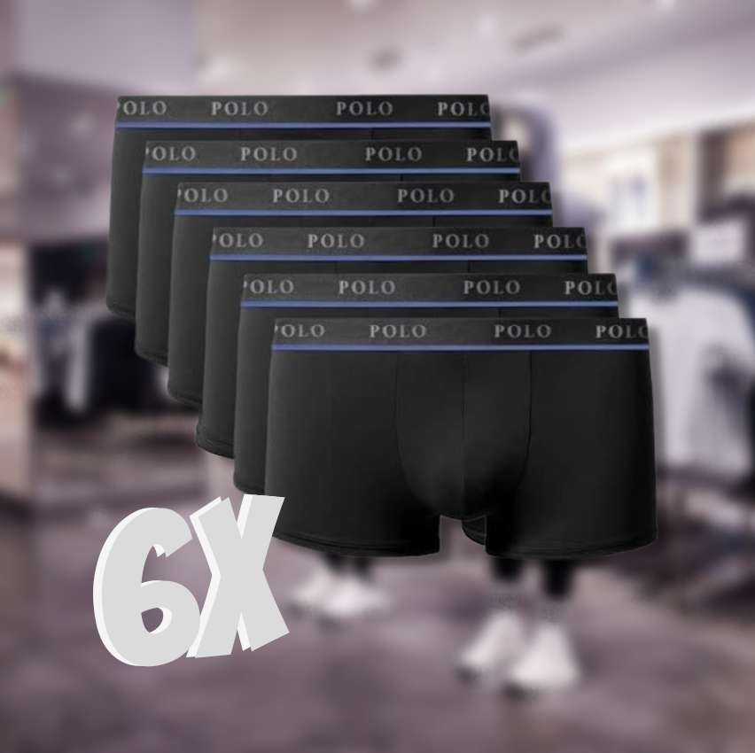 Kit com 6 Cuecas Boxer Urban Azul – Polo Match Cor: Azul;Tamanho:M na Amazon