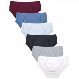 Kit com 6 Cuecas Slip Infantil Confortável Básica de Algodão na Shopee