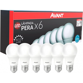 Kit com 6 Lâmpadas 9W LED Bulbo Bivolt 6500K Branco frio 274061473 Avant na Amazon
