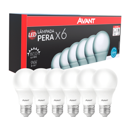 Kit com 6 Lâmpadas de Led 9W Avant Branca Bivolt na Casa e Vídeo