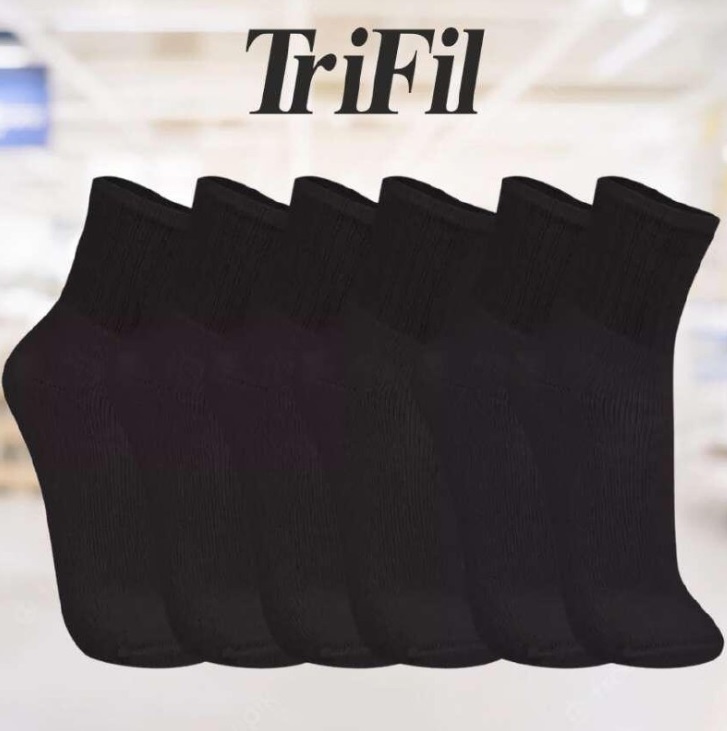 Kit com 6 Meias Básicas Atoalhadas, Trifil, Adulto Unissex na Amazon