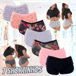 Kit com 7 Shortinhos Bombom Algodão Penteado na Amazon