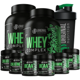 Kit Complex 2 Whey + 2 Bcaa + 2 Glutamina + 2 Creatina + Shaker na Netshoes