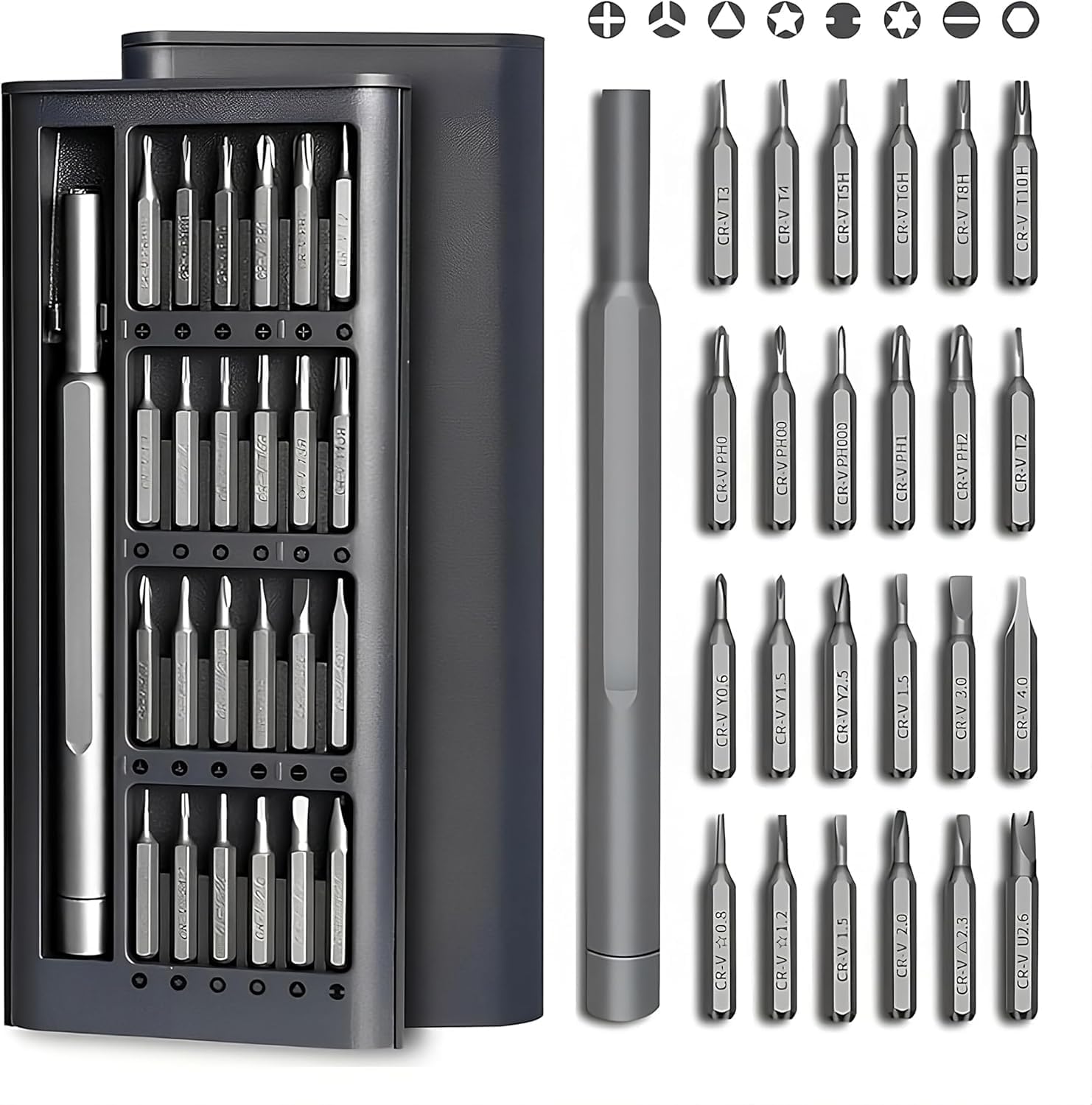 Kit Conjunto de Chave de Fenda 24 em 1 com Estojo Magnético Precisão Ideal para Reparos em Celulares, Notebooks, Relógios e Eletrônicos em Geral Linha Premium na Amazon