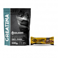 Kit: Creatina 500g + Barrinha Elitebar Pão De Mel 10g Soldiers Nutrition na Amazon