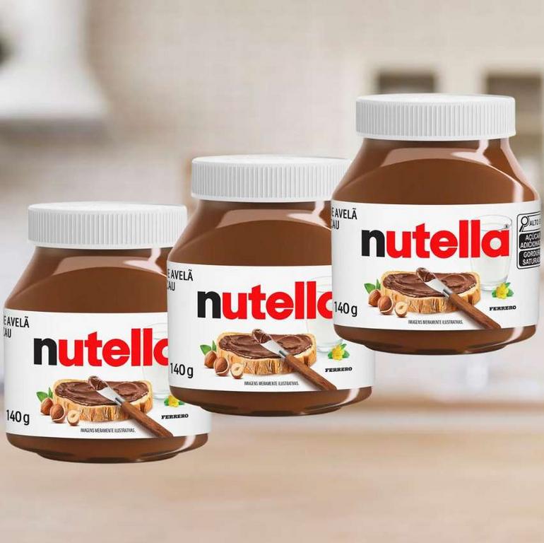 Kit Creme de Avelã com Cacau Nutella Ferrero – 140g 3 Unidades na Magazine Luiza