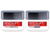 Kit Creme Facial Anti-idade L’Oréal Paris Revitalift Hialurônico Noturno + Diurno FPS 20, 49g na Amazon