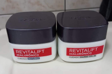 Kit Creme Facial Anti-idade L’Oréal Paris Revitalift Hialurônico Noturno + Diurno FPS 20, 49g na Amazon