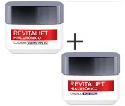Kit Creme Facial Anti-idade L’Oréal Paris Revitalift Hialurônico Noturno + Diurno FPS 20, 49g na Amazon