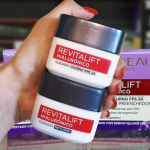 Kit Creme Facial Anti-idade L’Oréal Paris Revitalift Hialurônico Noturno + Diurno FPS 20, 49g na Amazon