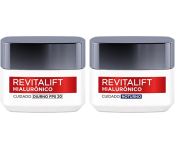 Kit Creme Facial Anti-idade L’Oréal Paris Revitalift Hialurônico Noturno + Diurno FPS 20, 49g na Amazon