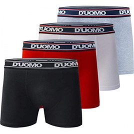 Kit Cueca Boxer Duomo Cotton Elástico 4 Peças na Amazon