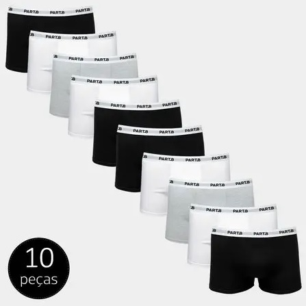 Kit Cueca Boxer Part.B Soft 10 Peças na Amazon