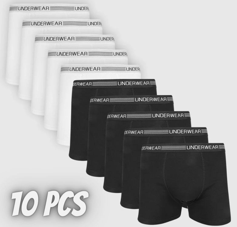 Kit Cueca Boxer Underwear C/ 10 Peças na Netshoes
