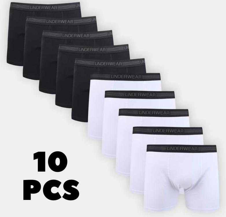 Kit Cueca Boxer Underwear C/ 10 Peças na Zattini