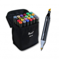 Kit De 24 Canetas Marcador Permanente Ponta Dupla Touch na Amazon