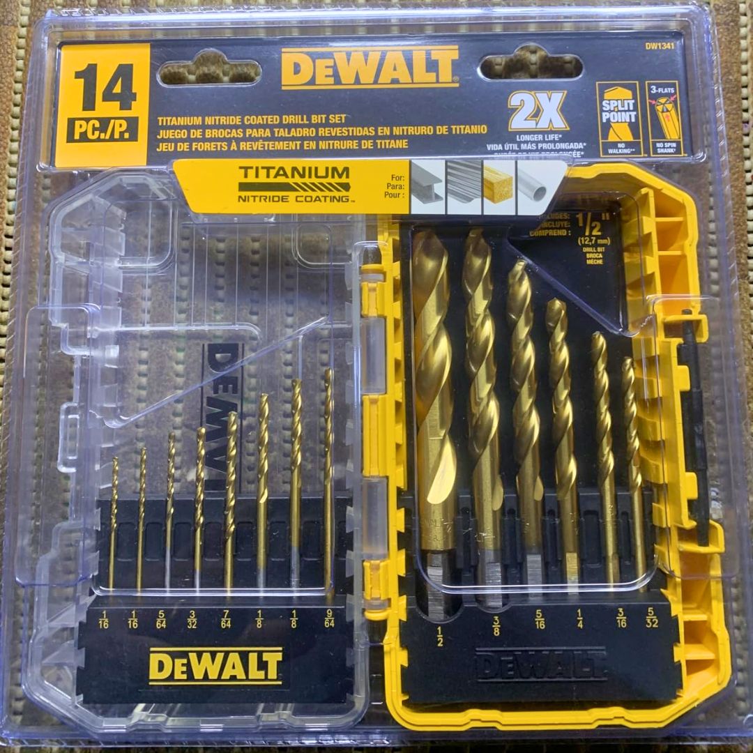 Kit de brocas DEWALT DW1341, 14 peças na Amazon