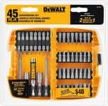 Kit de chaves de fenda DEWALT DW2166, com estojo, cinza/prata, 45 peças na Amazon