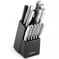 Kit De Facas De Cozinha Farberware 5152497, Preto, 15 Peças na Amazon
