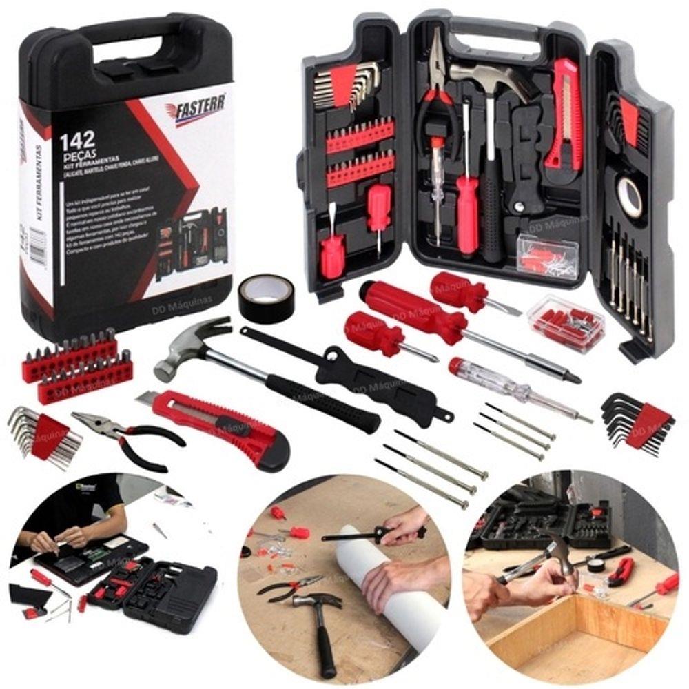 Kit de Ferramentas Fasterr 142 peças na Extra