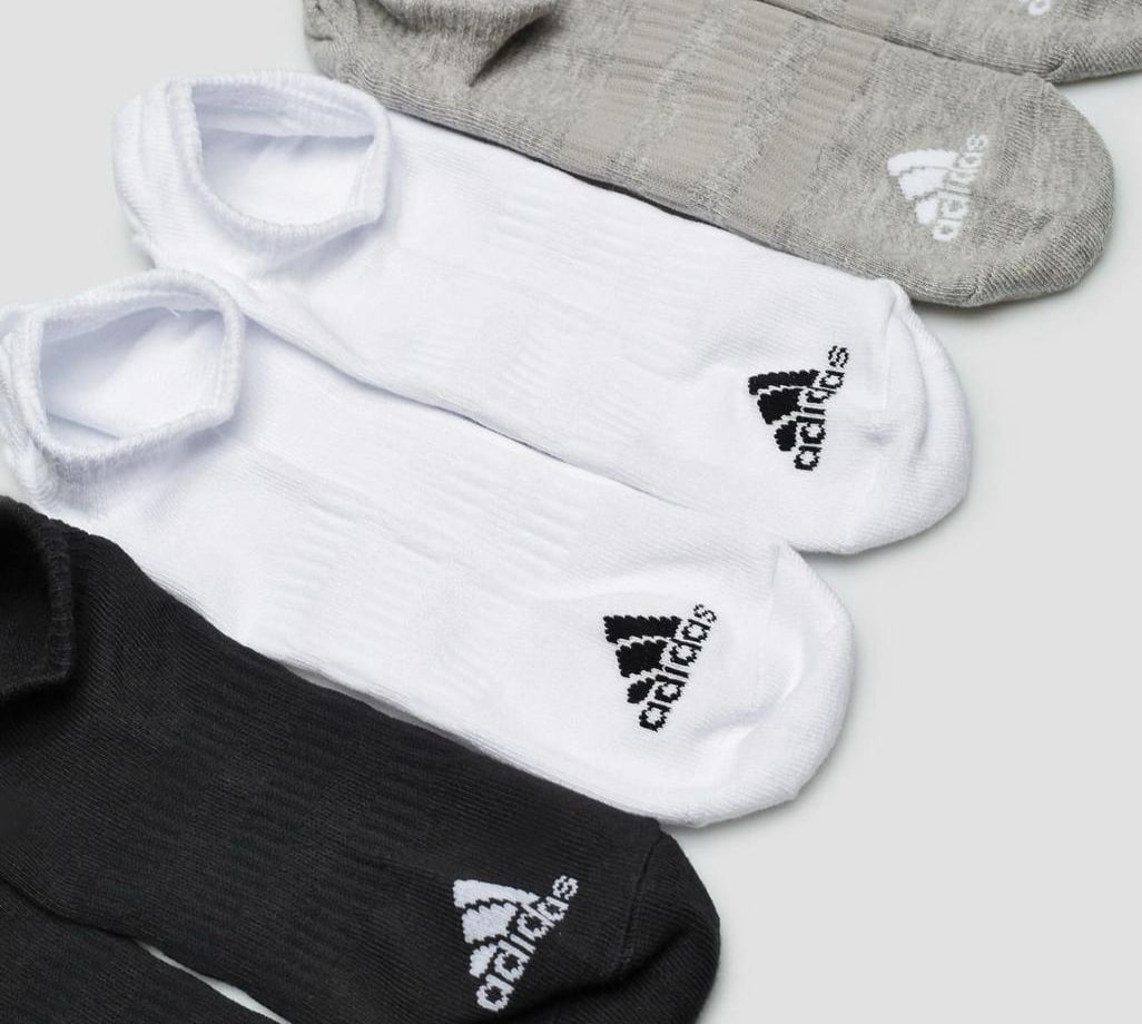 Kit de Meia adidas Cano Baixo Cush 3 Pares Adulto na Centauro
