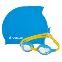 Kit De Nataçao Infantil Óculos Giant Dolphin E Touca De Silicone Vollo na Amazon