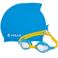 Kit De Nataçao Infantil Óculos Giant Dolphin E Touca De Silicone Vollo na Amazon