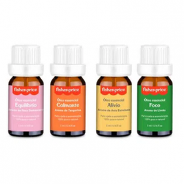 Kit de Óleos Essenciais 4 Óleos de 5ml Fisher Price - HC578 na Multi